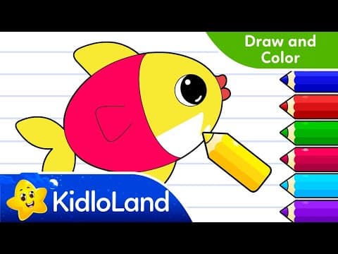 Fish Coloring for Kids - Fish Drawing and Colouring for Children