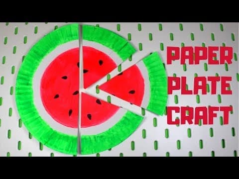 Paper Plate Watermelon | Paper Plate Crafts for Kids
