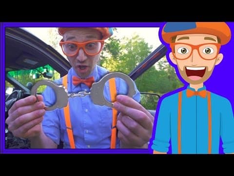 Police cars for children with blippi educational videos