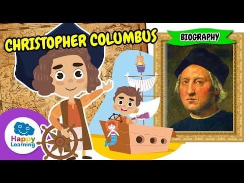 ⛵🌍 CHRISTOPHER COLUMBUS: Life and Biography for Kids | Educational Videos | ‪@HappyLearningENG‬