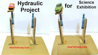 hydraulic lift (car) working model | science project