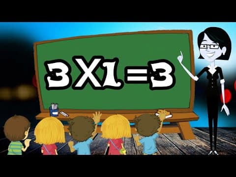 3 table for children - 3x1=3 multiplication - table of three - maths for children
