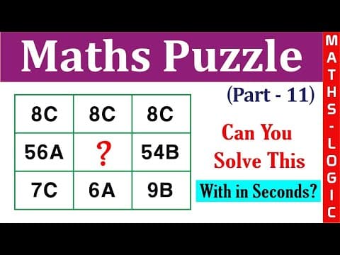 Maths puzzle (part 11) - how to solve maths puzzle - puzzles with answers