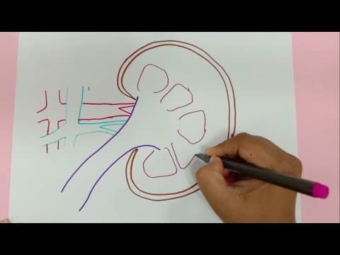 HOW TO DRAW THE CROSS-SECTION OF HUMAN KIDNEY | BIOLOGY