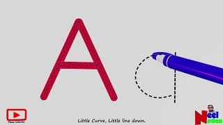 Writing letter A|Tracing letter A|Alphabet formation for Kindergarten