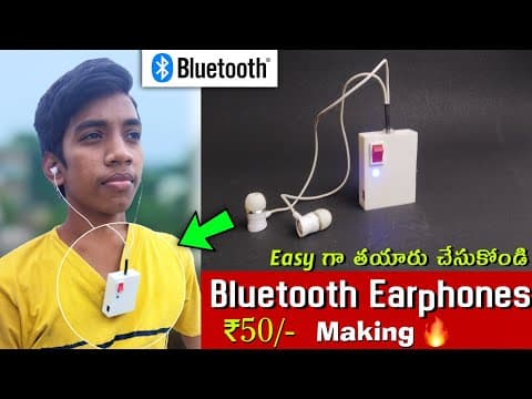 How to make bluetooth earphones - wireless bluetooth earphones - telugu experiments