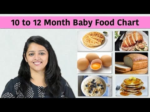 Baby food chart for 10 to 12 month baby-in english-