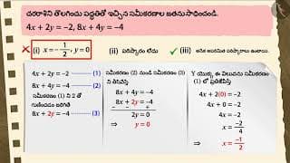 చరరాశిని తొలగించు పద్ధతి ద్వారా రేఖీయ సమీకరణాల జత యొక్క సాధన|Part3/3