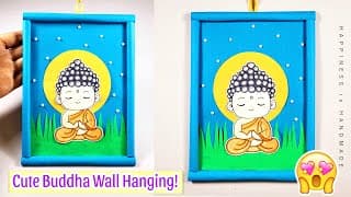 Buddha Wall Hanging Paper Craft || Buddha Purnima Craft || How to make Lord Buddha at Home