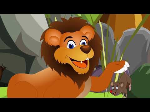 The lion & mouse (సింహం - చిట్టెలుక) - telugu stories for kids