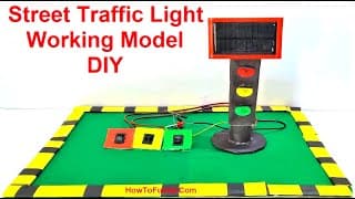 Solar Traffic Light Working Model 3d for science exhibition project