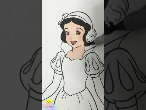 Coloring disney princess snow white shorts coloring pages - kiddie playtime