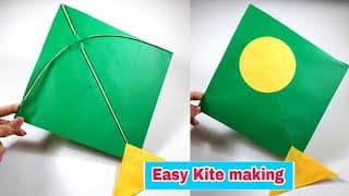 Easy Kite Making at Home | Makar Sankranti Kite Making | How to Make Kite at Home | Paper Kite