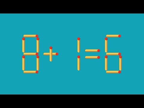Match stick puzzle | 8+1=6