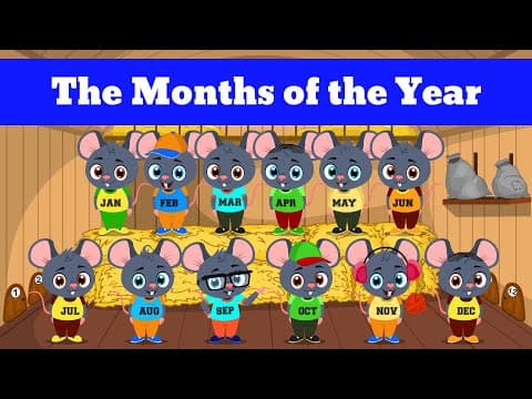 Months of the Year | Learn the 12 Months of the Year | Educational Videos for Kids