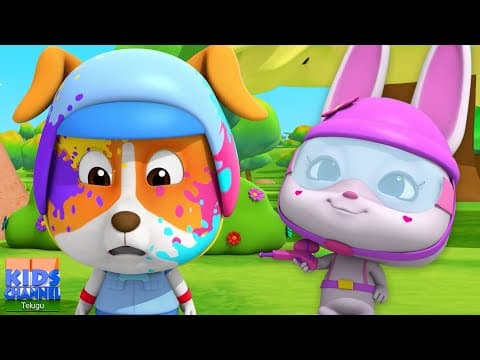 PaintBall Fight, Cartoon for Kids, Silly Funny Pranks, తెలుగు రైమ్స్, Animated Videos For Babies