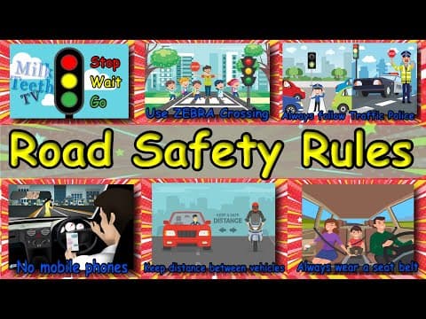 Road Safety Rules for Kids | Kids Educational video on Road Safety and Traffic Rules