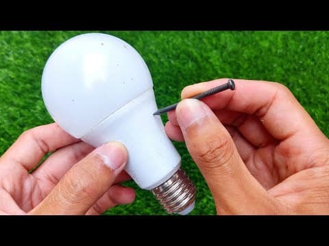 Amazing Method| Just Use Nails and Fix All LED Bulbs in Your Home