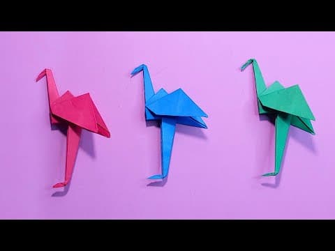 How to make Origami Flamingo Easy