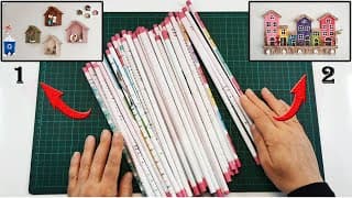 Two Easy DIY Ideas  Creative Keychain and Shelf Made from Paper Tubes  DIY Recycling Project