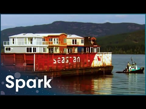 Houses Dragged Across The Ocean To Build A Floating City | Huge Moves