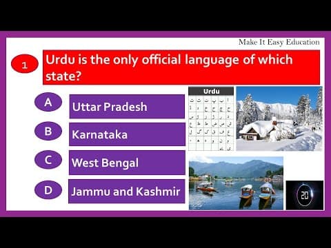 GENERAL KNOWLEDGE QUIZ - TEST 77 - GK QUIZ - INDIA GK
