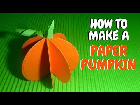 How to Make a Paper Pumpkin - Fall Crafts for Kids