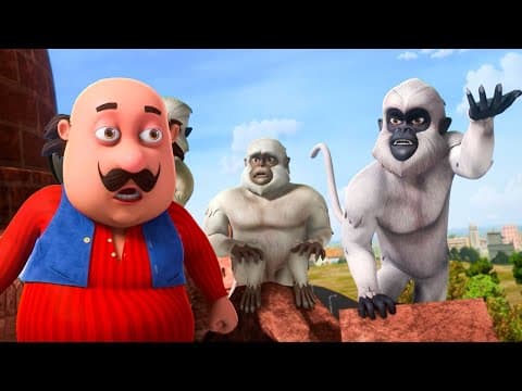 మోటు నే కి మంకీ కి పితై! | Motu Patlu | Motu Beats Up The Monkey!