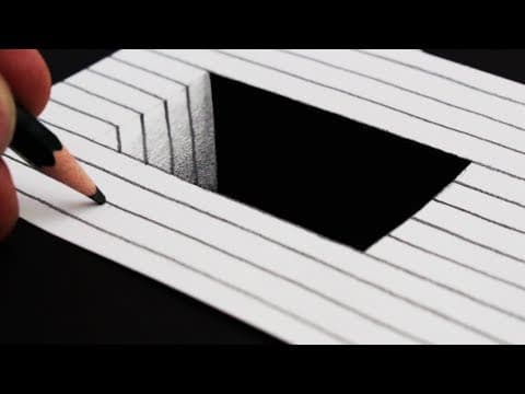 How to draw a 3D hole in your paper