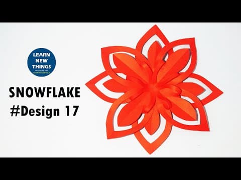 3D Flower Snowflake | Wall Hanging Decorations | Snowflake Pattern #17
