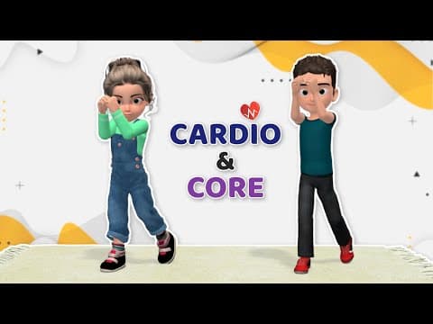 CARDIO & CORE WORKOUT FOR KIDS: BLAST ABDOMINAL FAT!