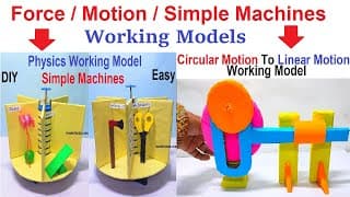 physics force motion and simple machines working models for science exhibition