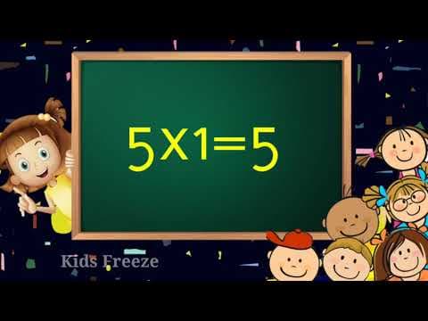 Learning multiplication table of five - 5×1=5 - table of 5 - 5times tables - fun & learn video