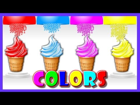 Learn colors with soft ice cream for baby kids