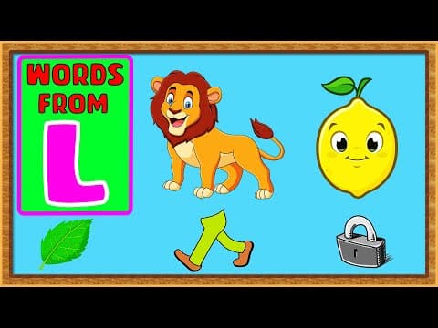 5 words from l - words from l - l for lion - words from alphabets