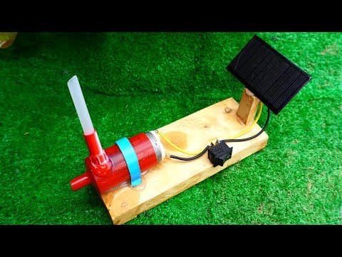 Solar Energy , Homemade Free Energy Water Pump With DC Motor