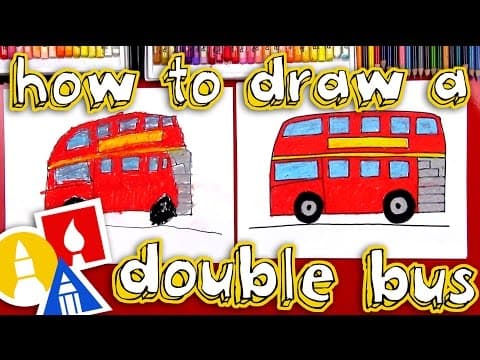 How to draw a double decker bus
