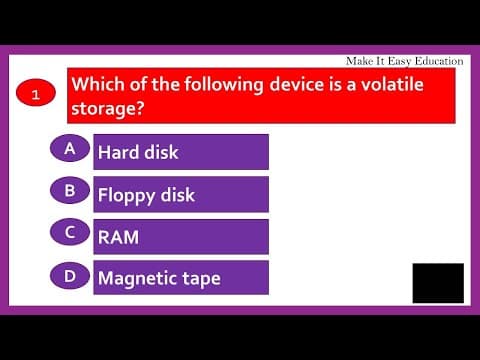 COMPUTER QUIZ || TEST 1 || COMPUTER GENERAL KNOWLEDGE