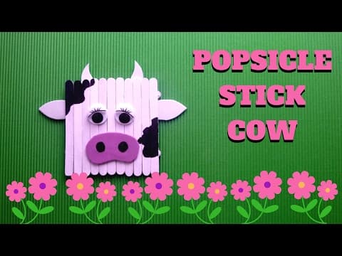 Popsicle Stick Craft - Popsicle Stick Cow