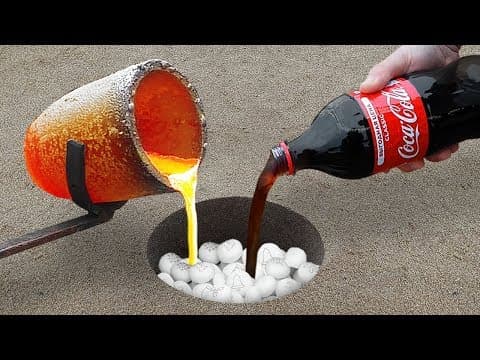Experiment- Coca Cola and Lava Underground