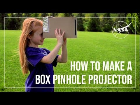 How to make a box pinhole projector, an easy NASA tutorial
