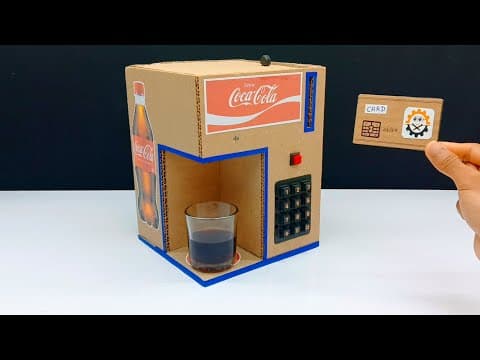 How to make Coca Cola Fountain Machine at Home with Cardboard || Science Exhibition के लिए Project