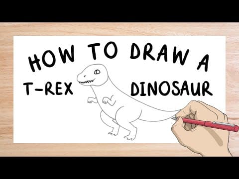 How to Draw a T-Rex Dinosaur | Simple Art Tutorial for Kids | Directed Drawings | Twinkl USA