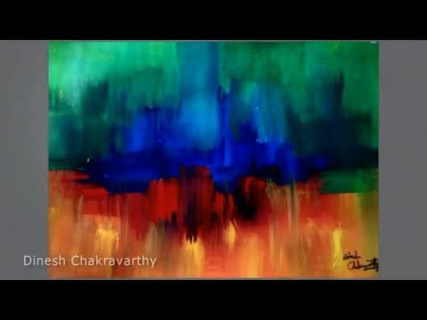 Acrylic Abstract Painting | Colourful Abstract art