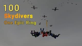 100 Skydivers one Epic Formation  The Ultimate Aerial Stunt