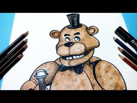 how to draw freddy fazbear   -  Lesson 61