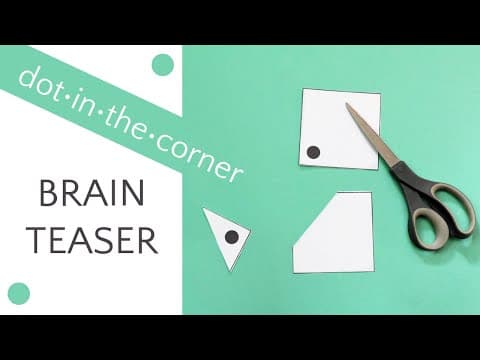 Dot in the Corner paper cutting brain teaser
