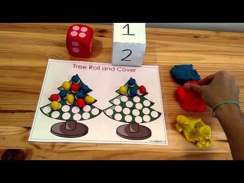 Holiday Tree Playdough Roll And Cover
