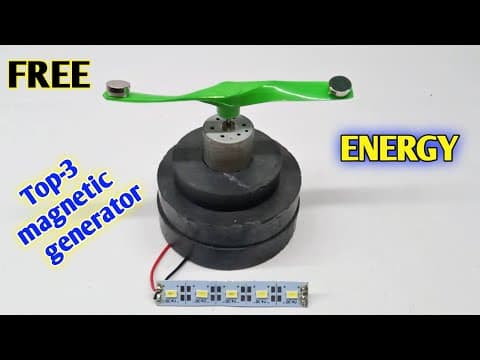 Best free energy ideas / Free energy by using magnet / top 3 generator