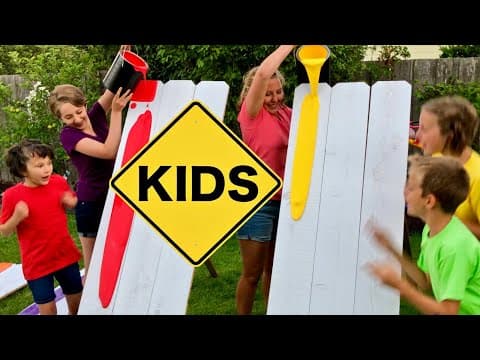 Learn Colors Rainbow Paint Challenge with Sign Post Kids